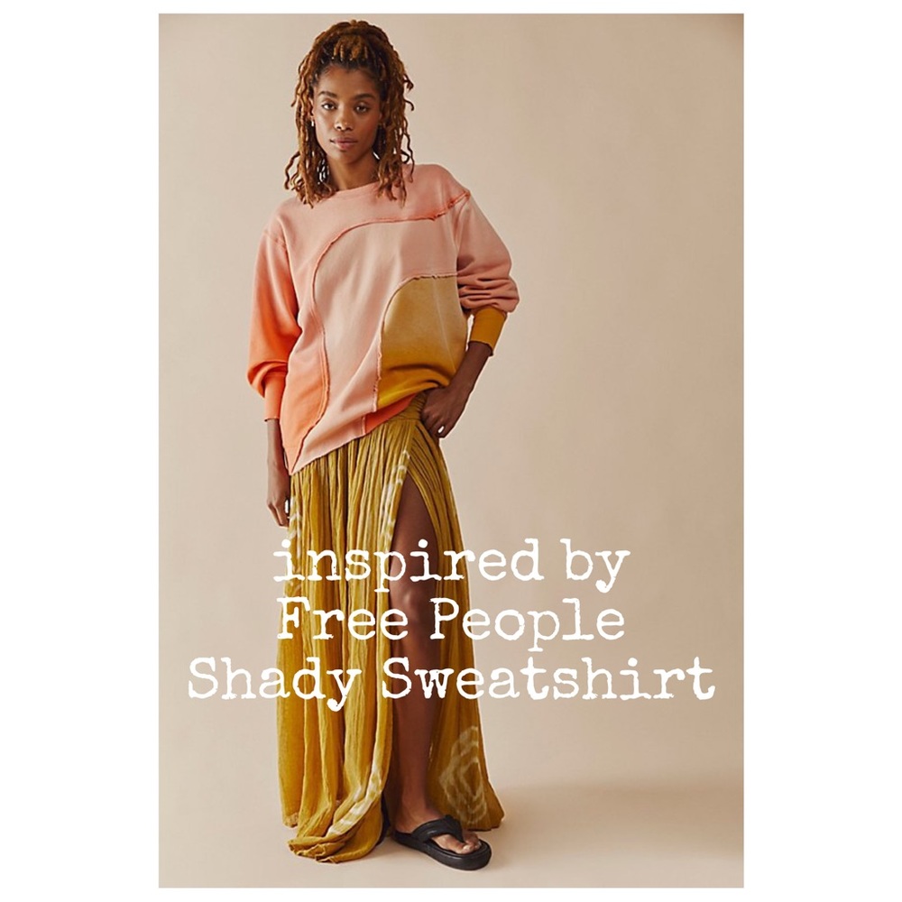 FP Inspired Ombré Pullover with Raw Edge Detail - Picture 6 of 6